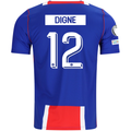 Nike Mens Paris Saint-Germain Lucas Digne Home Jersey w/ Champions League Patches 26/27 (Blue/White/Red)
