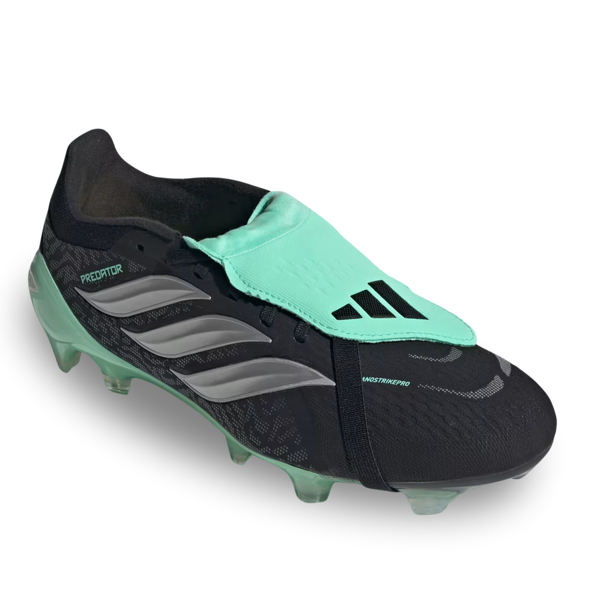 adidas Predator Pro FT Firm Ground Soccer Cleats (Core Black/Silver Metallic/Pulse)