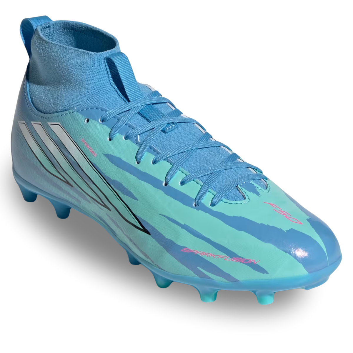adidas Jr. F50 Sparkfusion League FG/MG Soccer Cleats (Blue)