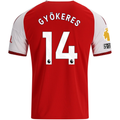 adidas Mens Arsenal Viktor Gyökeres Home Jersey w/ EPL + No Room For Racism Patches 26/27 (Red)