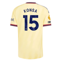 adidas Mens Arsenal Ezri Konsa Authentic Third Jersey w/ EPL + No Room For Racism 26/27 (Yellow)