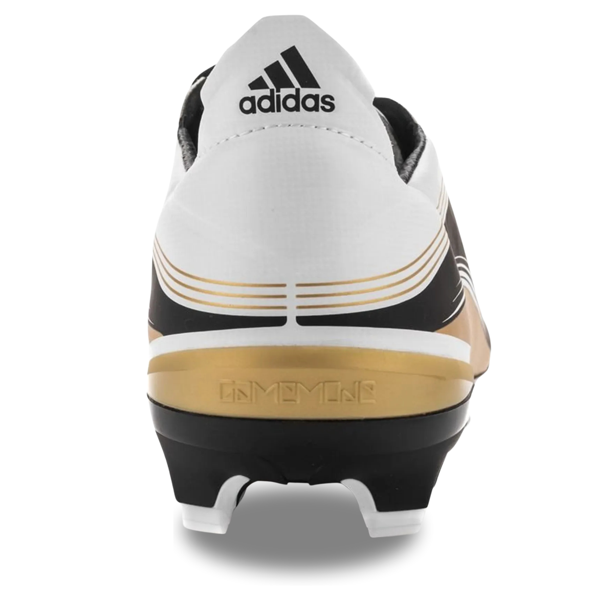 adidas Gamemode Firm Ground Soccer Cleats (Cloud White/Gold Metallic)
