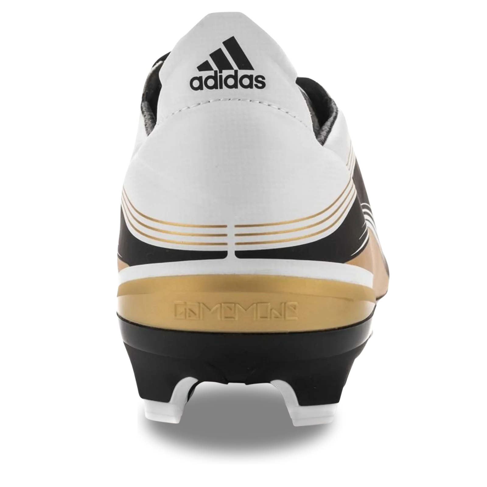 adidas Gamemode Firm Ground Soccer Cleats (Cloud White/Gold Metallic)