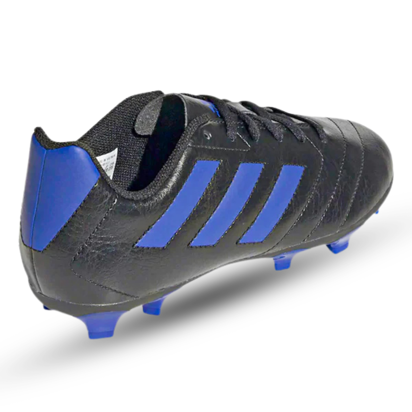 aDIDAS JR. GOLETTO VII Firm Ground Soccer Cleats (CORE BLACK/ROYAL BLUE)
