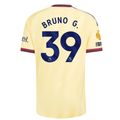 adidas Mens Arsenal Bruno Guimarães Authentic Third Jersey w/ EPL + No Room For Racism 26/27 (Yellow)