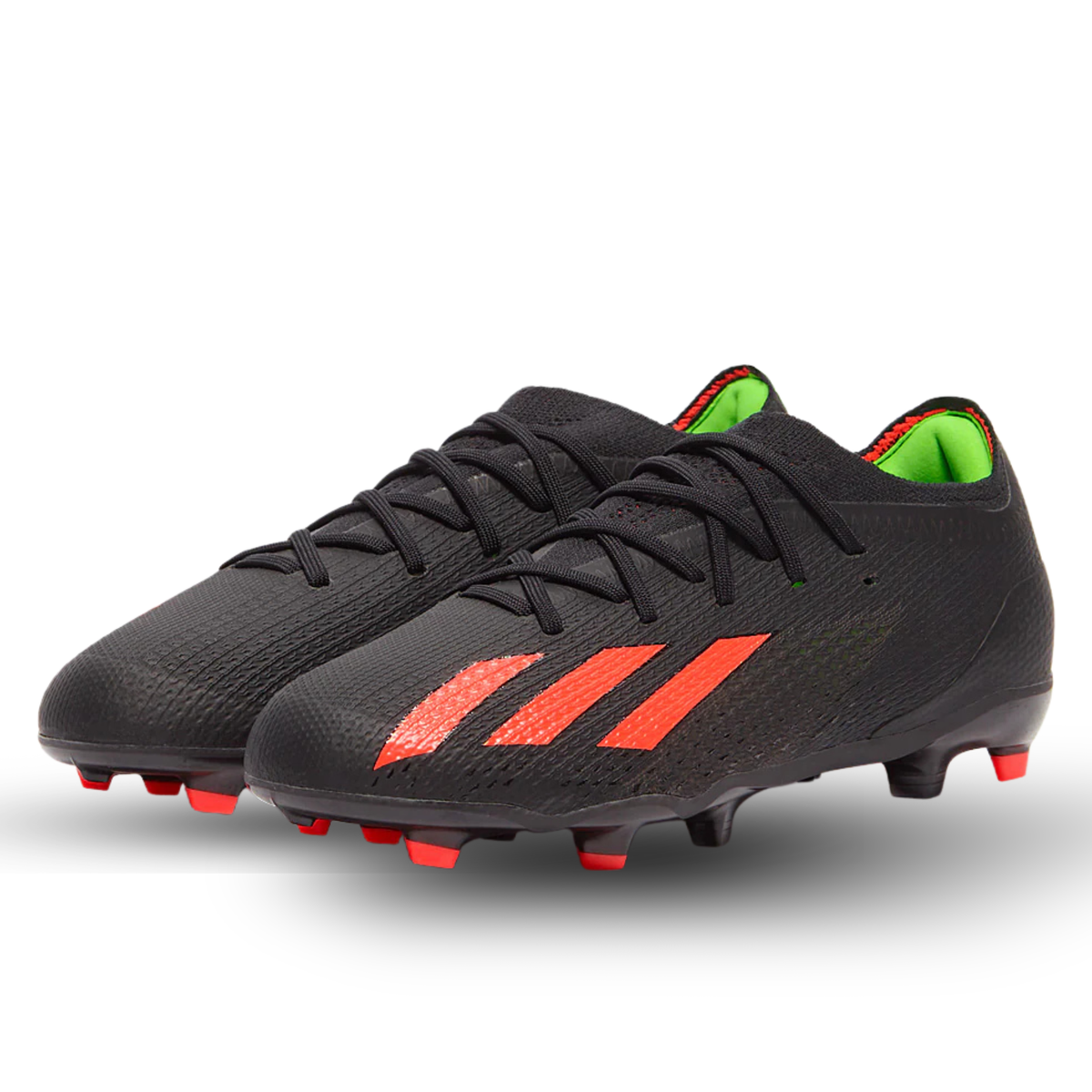 adidas Jr. X Speedportal.1 Firm Ground Soccer Cleats (Core Black/Solar Red/Solar Yellow)