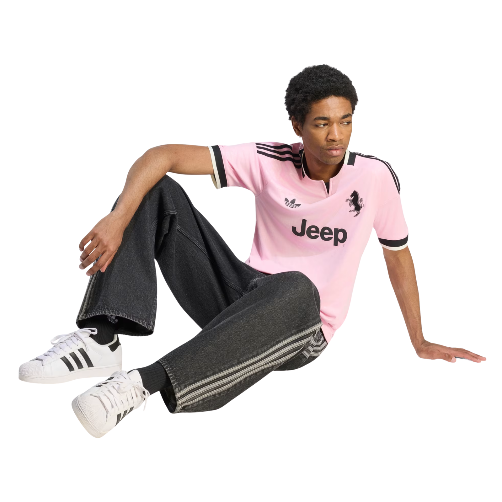adidas Mens Juventus Away Jersey 26/27 (Pink/Black)
