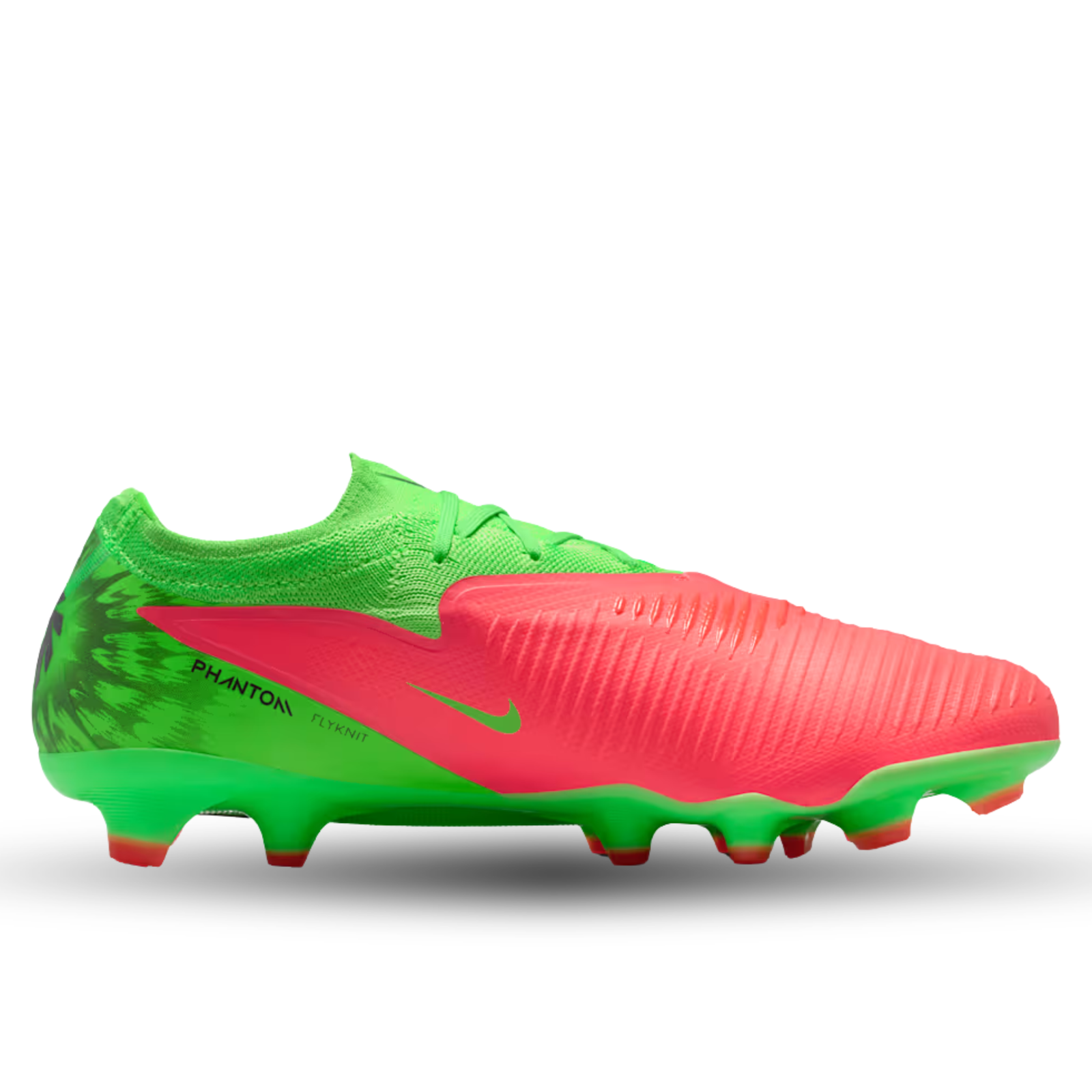Nike Phantom 6 Low Pro EH Firm Ground Soccer Cleats (Hot Punch/Black-Green Strike)