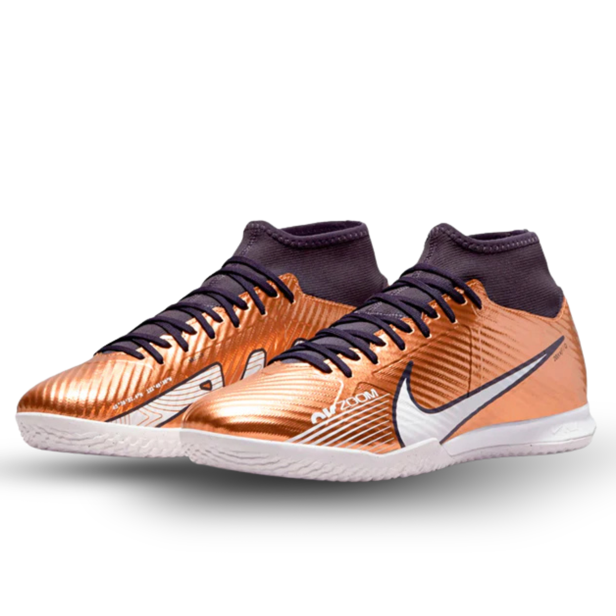 Nike Zoom Superfly 9 Academy Indoor Soccer Shoes (Metallic Copper)