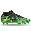 Nike Phantom GT2 Elite DF Shockwave Firm Ground Soccer Cleats (Black/Metallic Platinum)