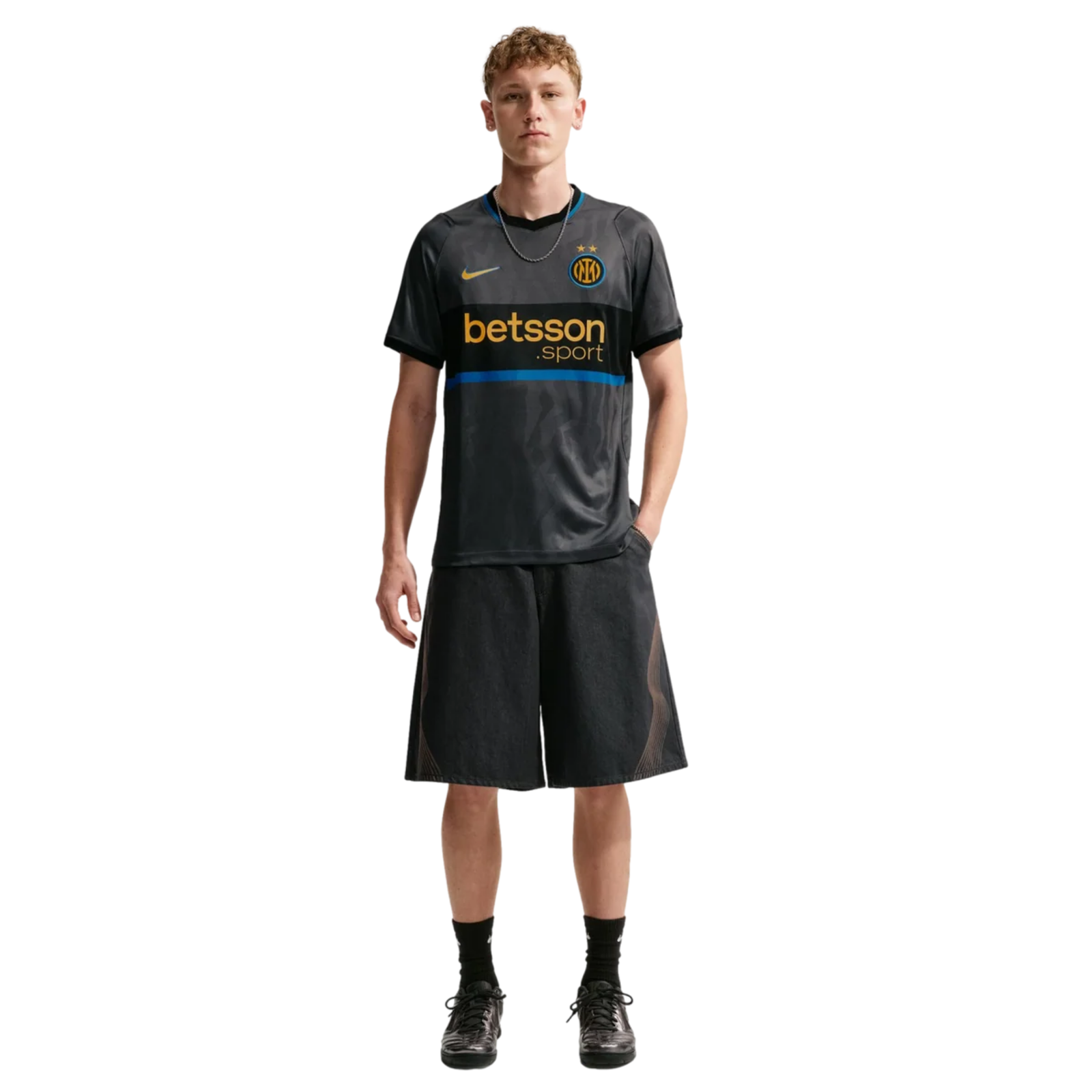 Nike Mens Inter Milan Third Jersey 26/27 (Grey/Black)