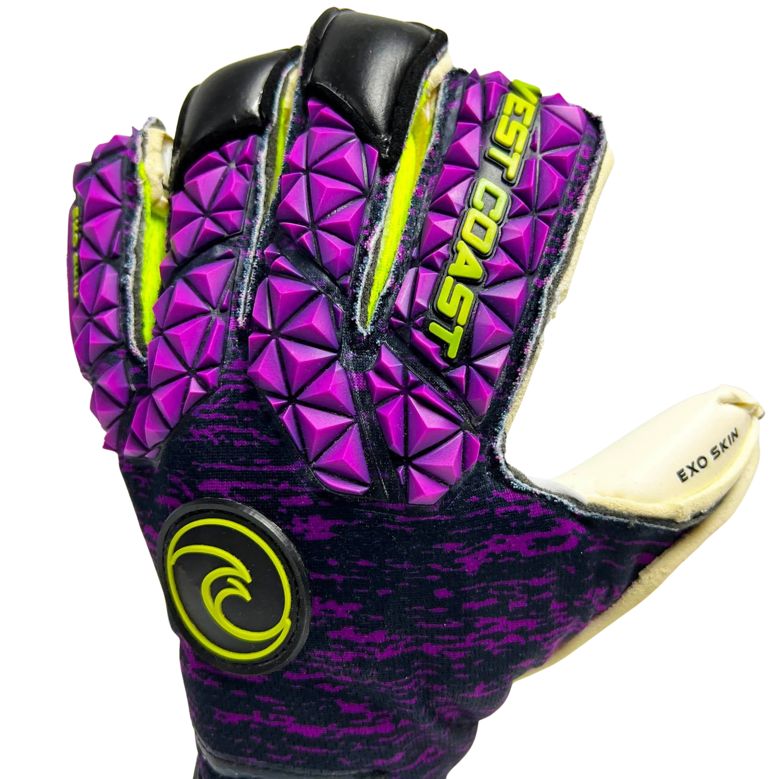 West Coast Quantum EXO Glitch Goalkeeper Gloves (Purple/Black)
