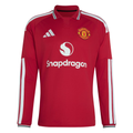 adidas Mens Manchester United Long Sleeve Home Jersey 26/27 (Red)