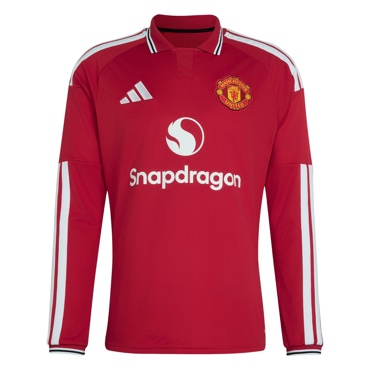 adidas Mens Manchester United Long Sleeve Home Jersey 26/27 (Red)