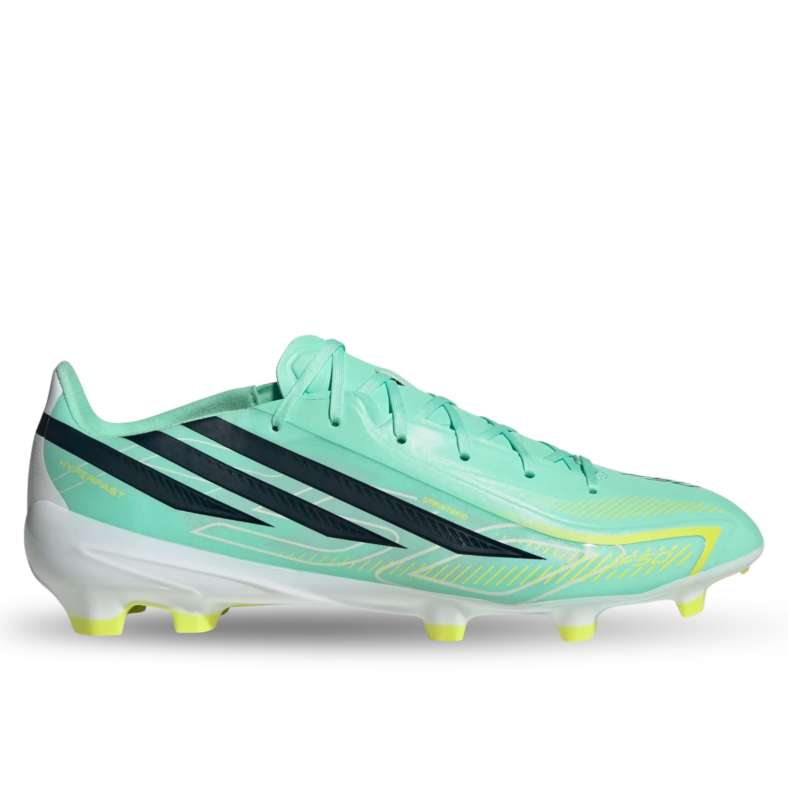 adidas F50 Hyperfast League FG Soccer Cleats (Aqua/Lemon)