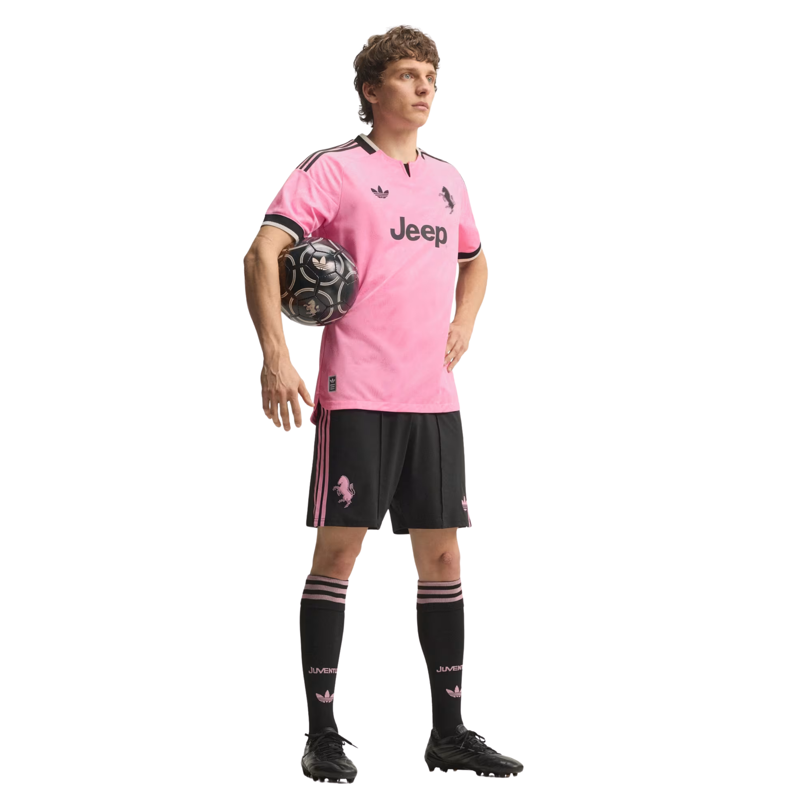 adidas Mens Juventus Authentic Away Jersey 26/27 (Pink/Black)