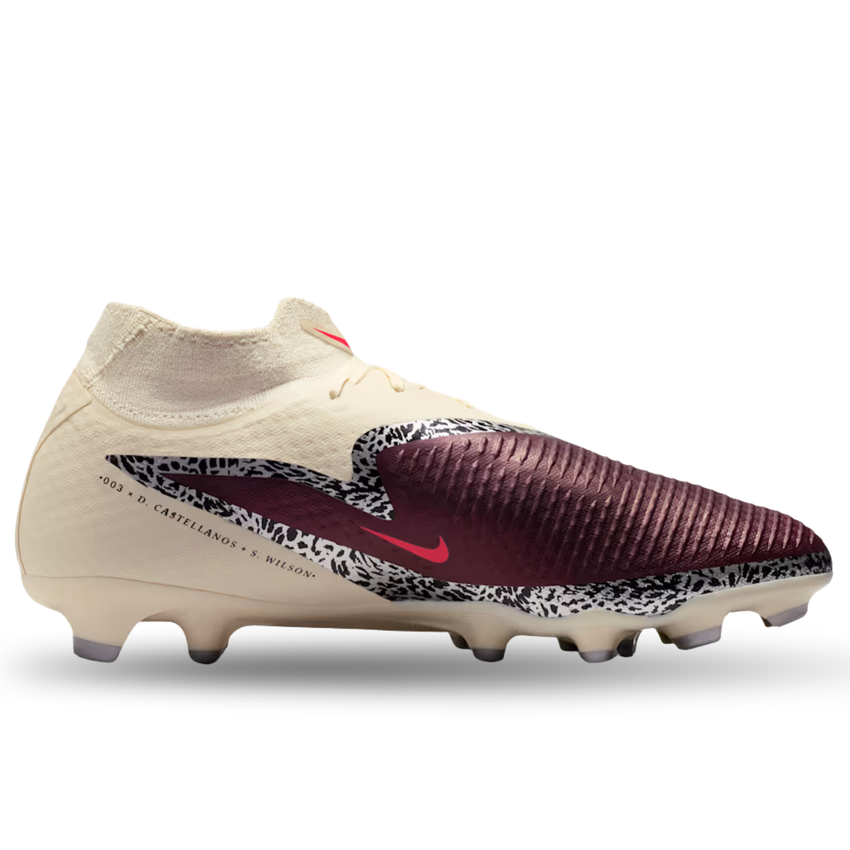 Nike Phantom 6 High Academy NU3 Firm Ground Soccer Cleats (Burgundy Crush/University Red)