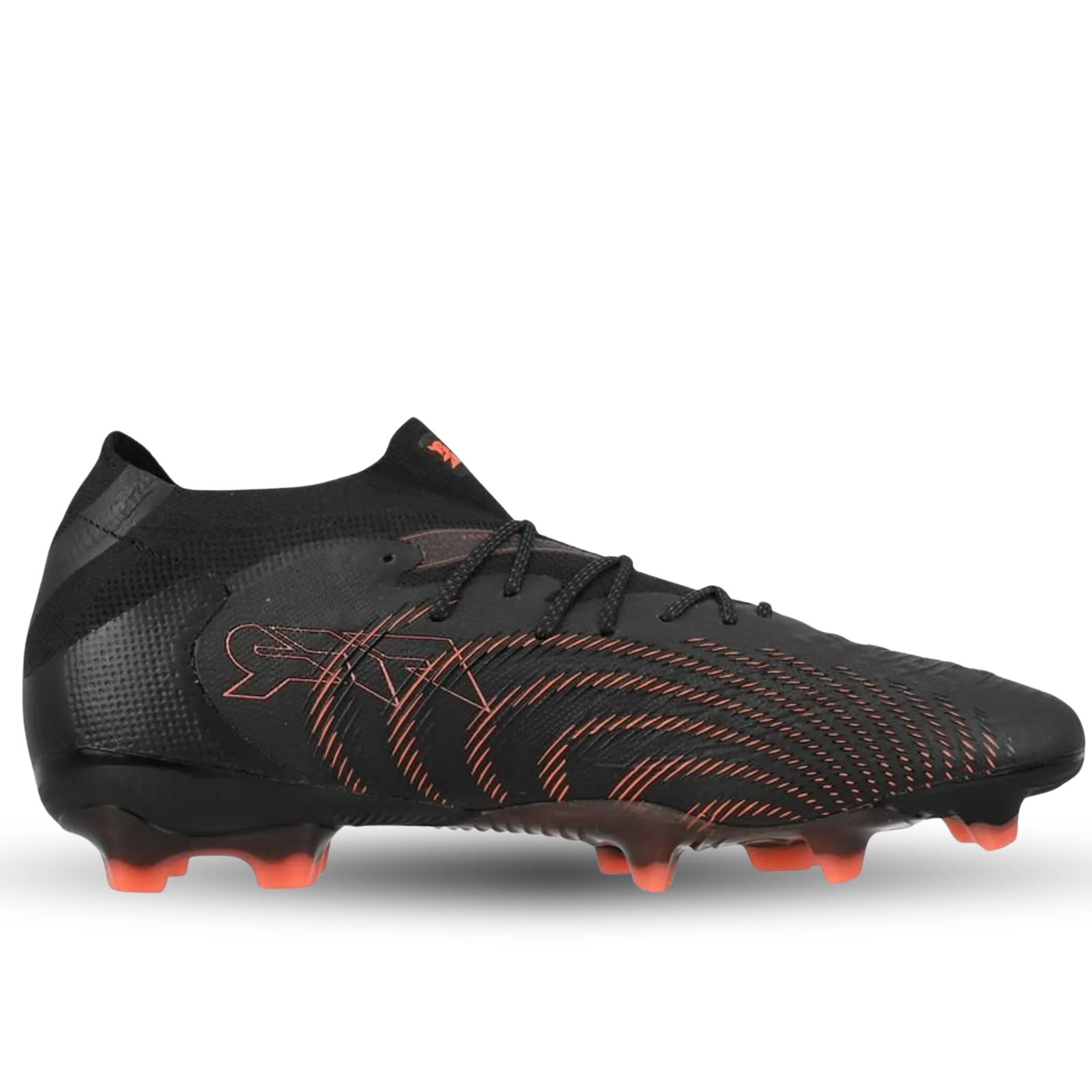 PUMA Future 9 Ultimate FG Soccer Cleats (Puma Black/Glowing Red/Gray)