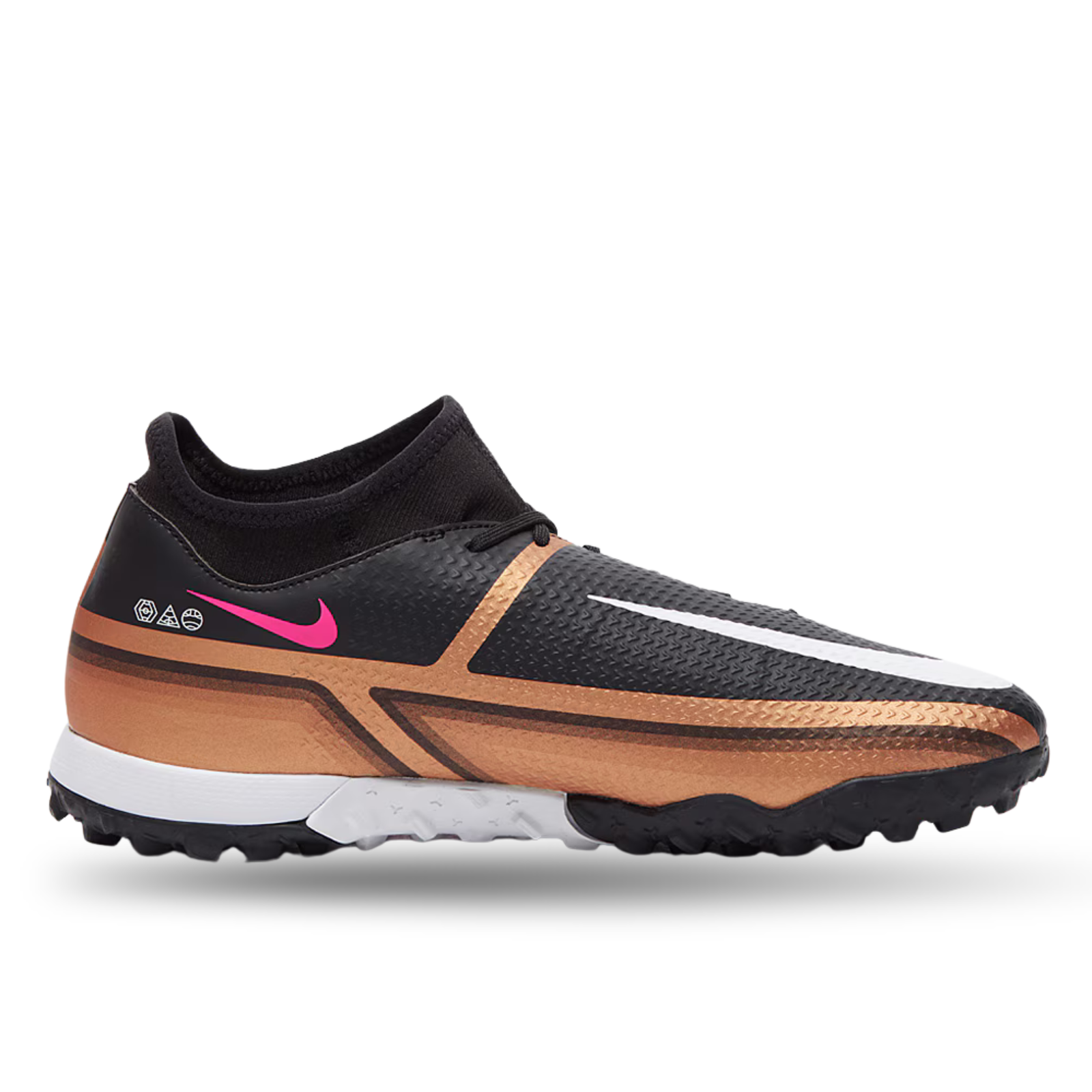 Nike Phantom GT2 Academy DF Turf Soccer Shoes (Metallic Copper)