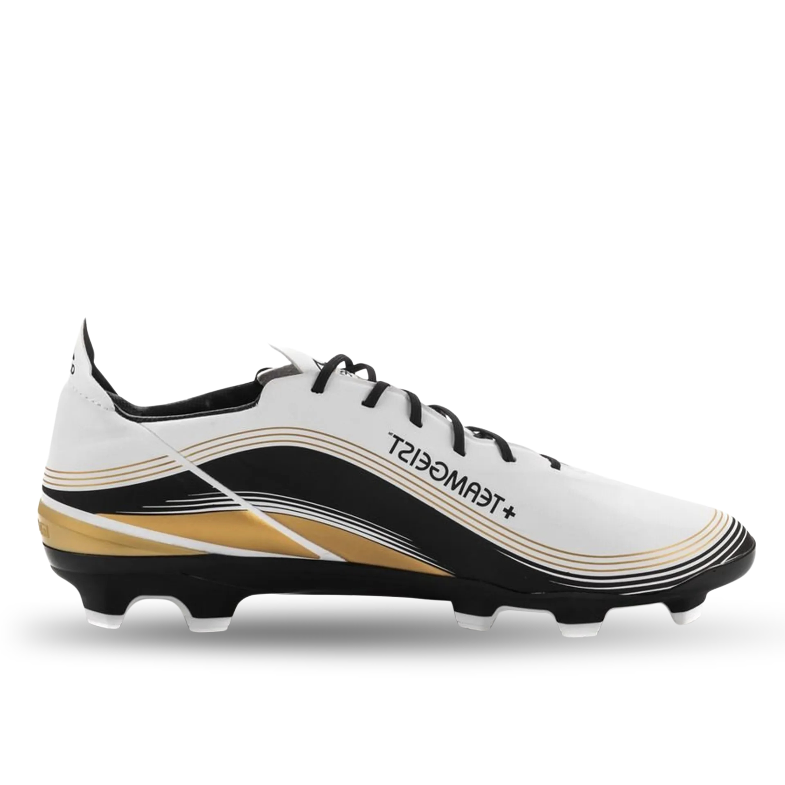 adidas Gamemode Firm Ground Soccer Cleats (Cloud White/Gold Metallic)