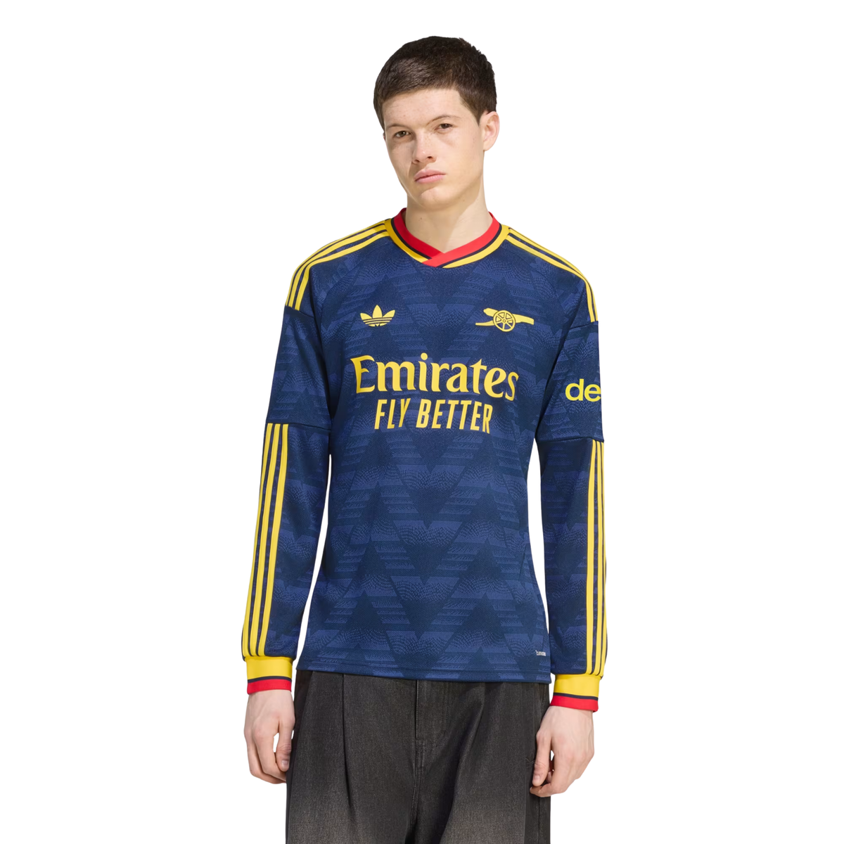 adidas Mens Arsenal Long Sleeve Away Jersey 26/27 (Navy/Yelllow)