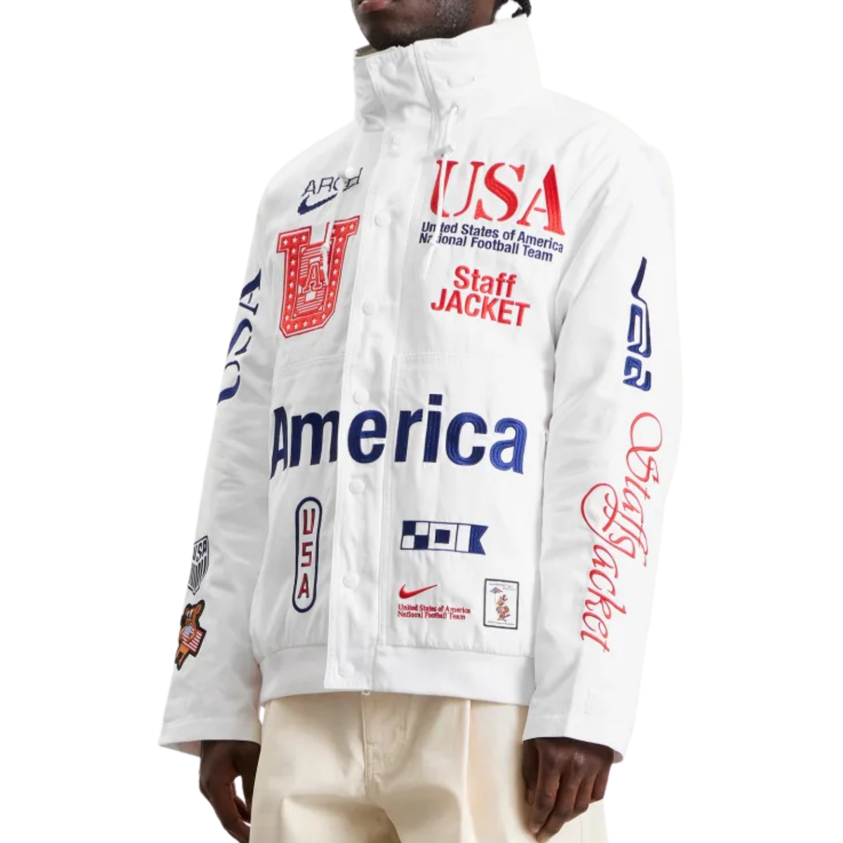 Nike USA 2026 Woven Staff Jacket (White)