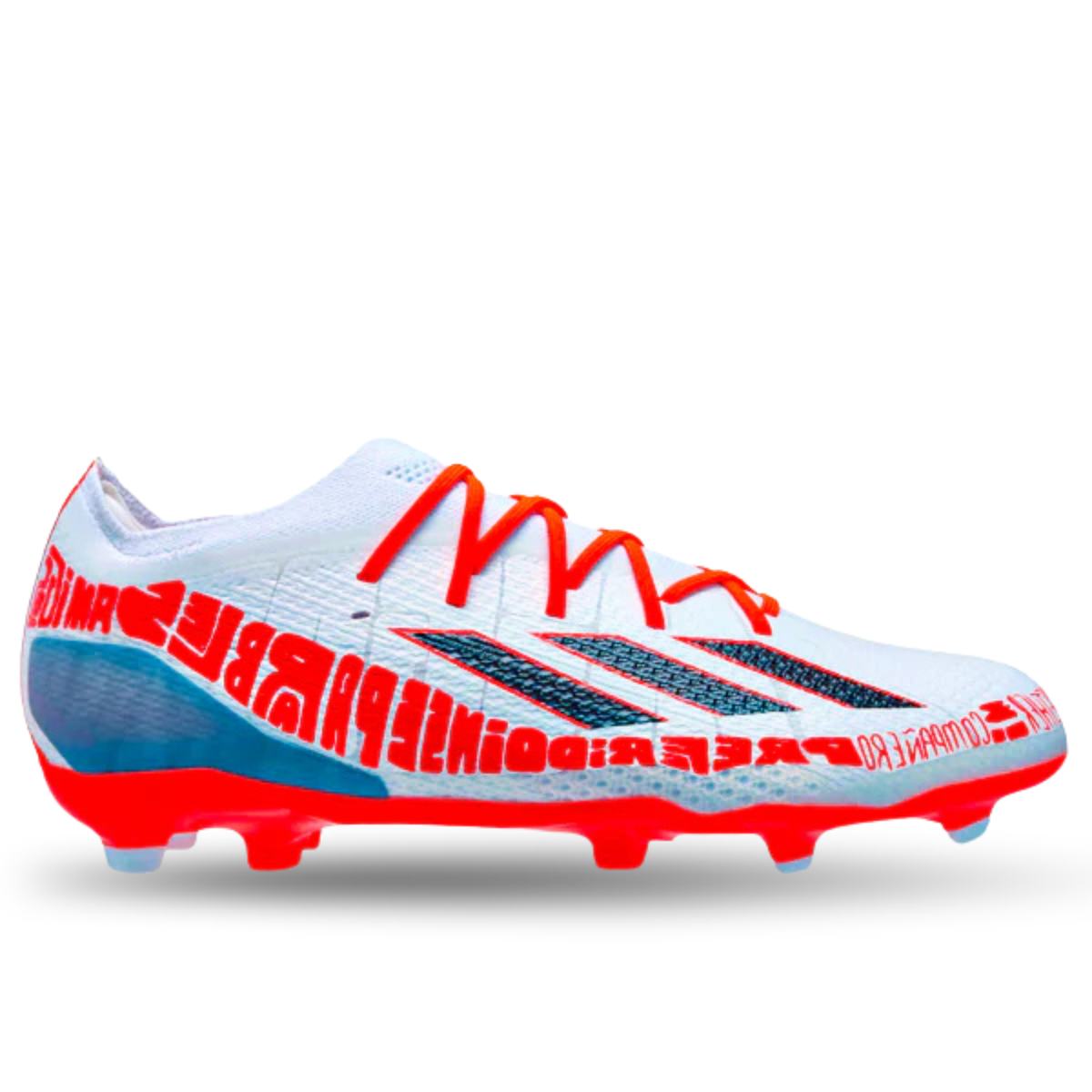 adidas Jr. X Speedportal Messi.1 Firm Ground Soccer Cleats (White/Solar Red)