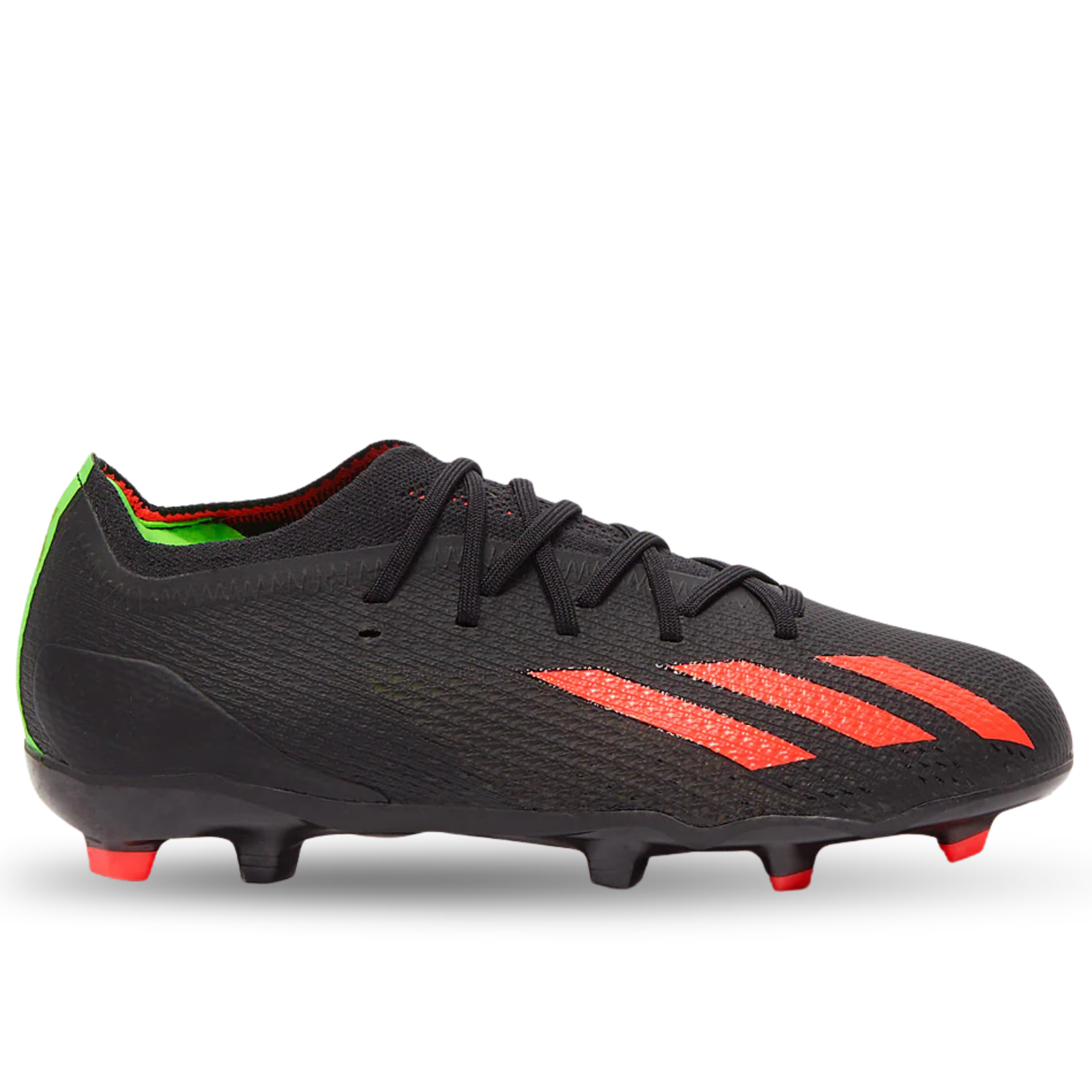 adidas Jr. X Speedportal.1 Firm Ground Soccer Cleats (Core Black/Solar Red/Solar Yellow)