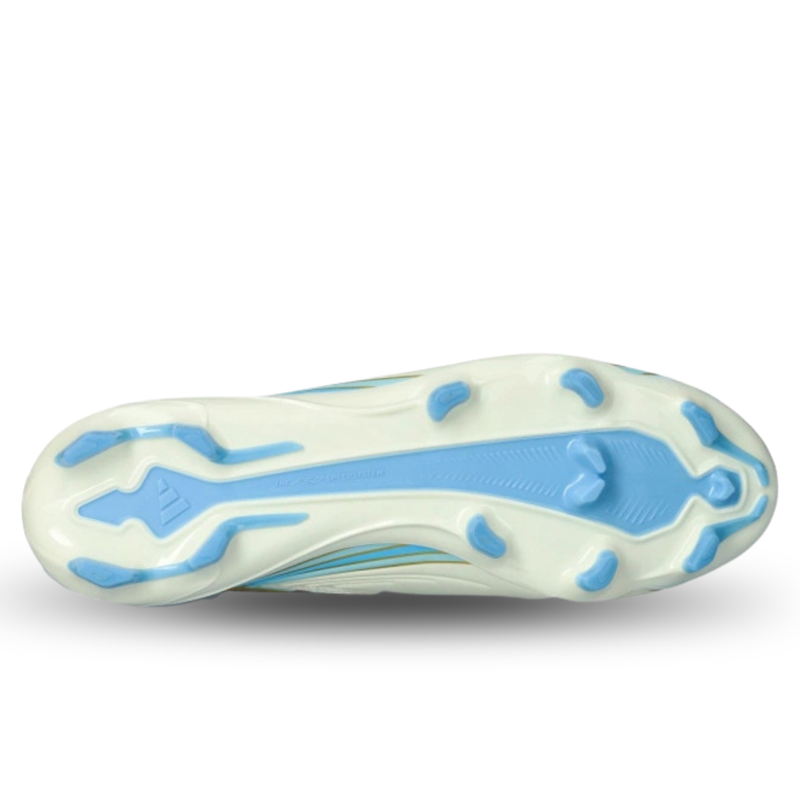 adidas F50 Messi League FG Soccer Cleats (White/Sky Blue)