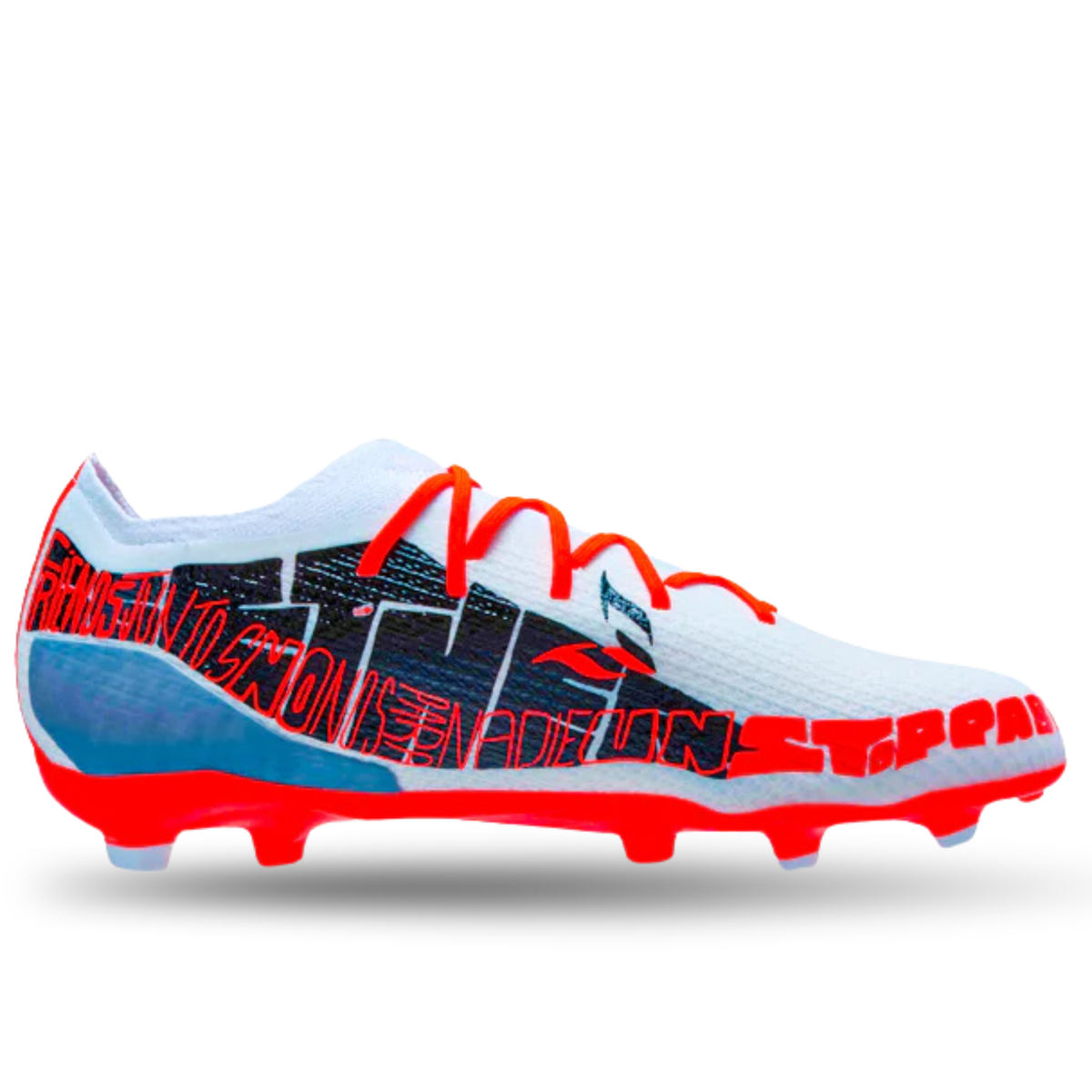 adidas Jr. X Speedportal Messi.1 Firm Ground Soccer Cleats (White/Solar Red)