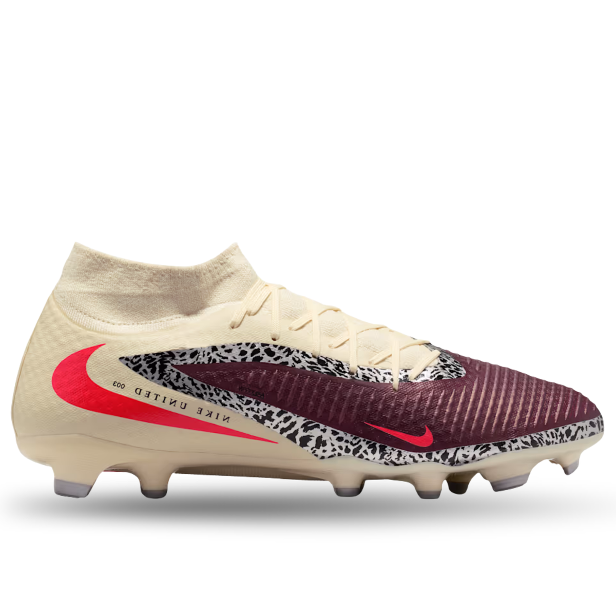 Nike Phantom 6 High Academy NU3 Firm Ground Soccer Cleats (Burgundy Crush/University Red)