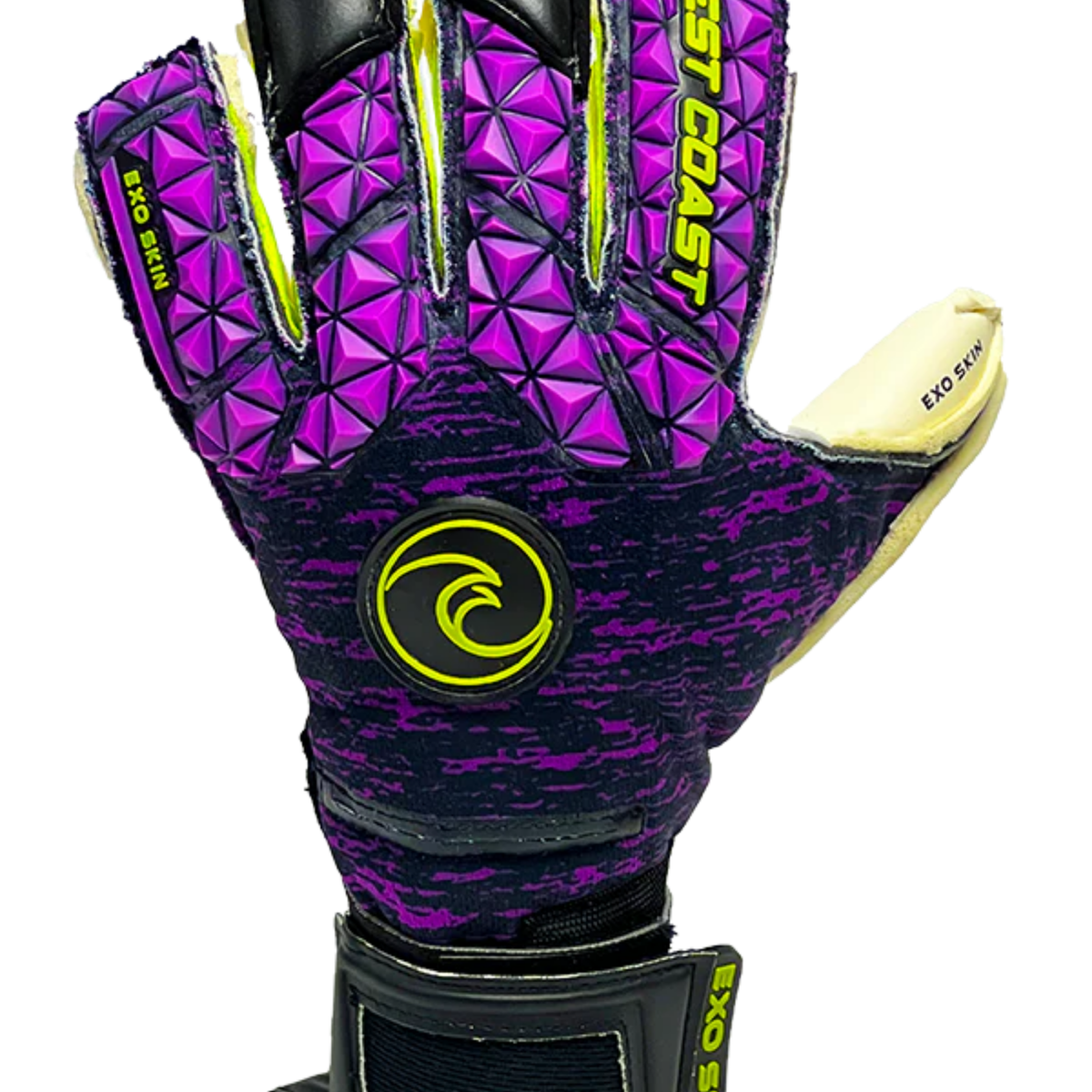 West Coast Quantum EXO Glitch Goalkeeper Gloves (Purple/Black)