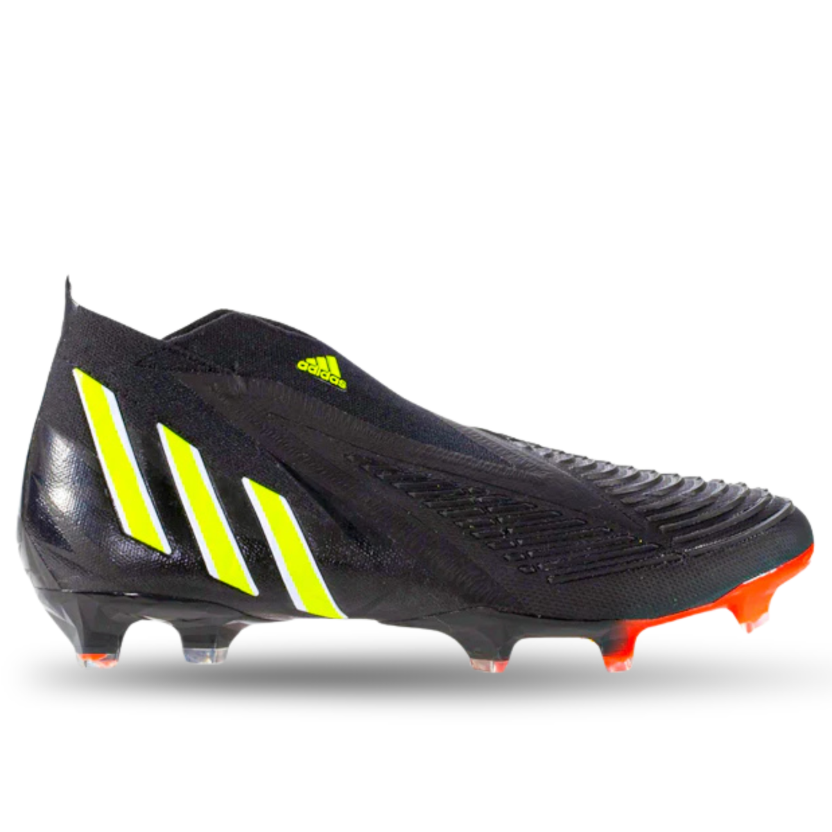 adidas Predator Edge+ Firm Ground Soccer Cleats (Core Black/Team Solar Yellow)