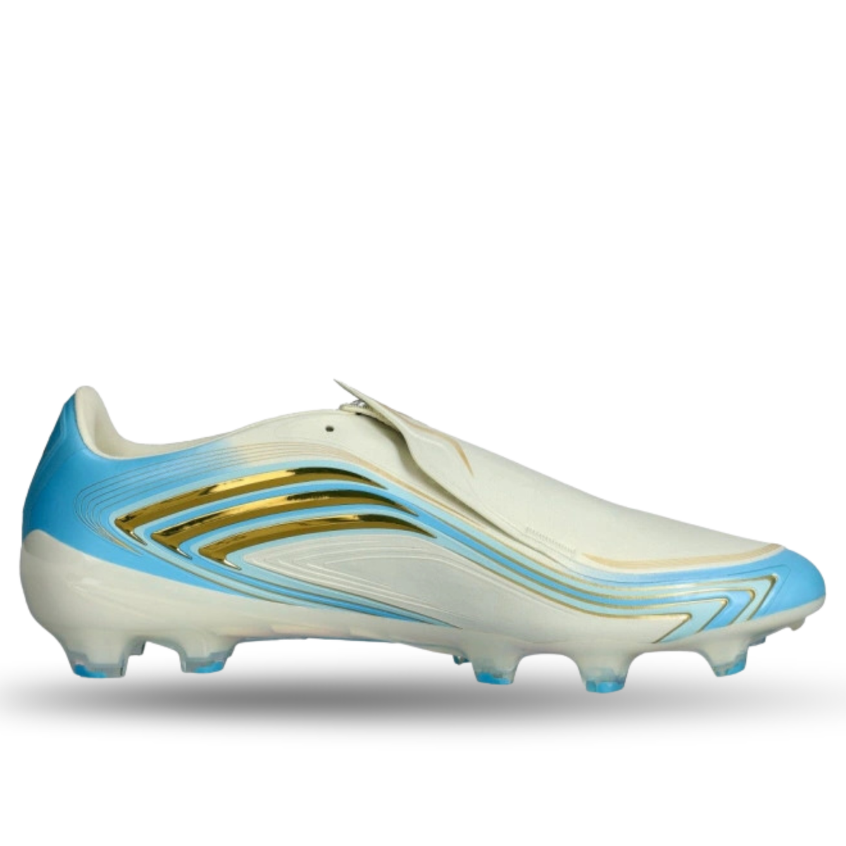 adidas F50 Messi Elite FG Soccer Cleats (Ivory/Blue Elite)