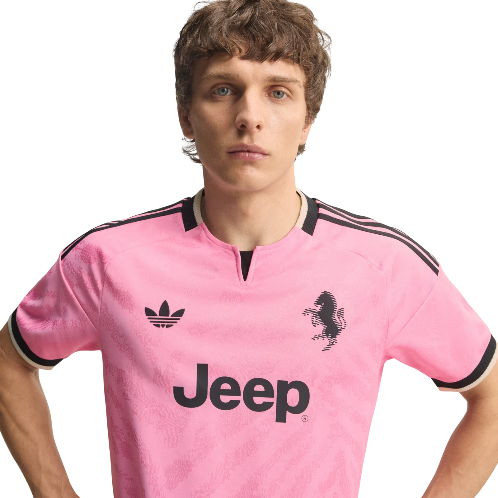 adidas Mens Juventus Authentic Away Jersey 26/27 (Pink/Black)