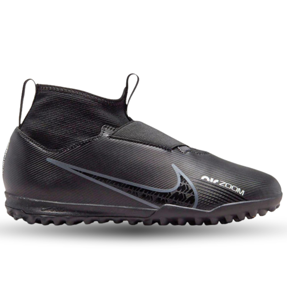 Nike Youth Jr. Zoom Superfly 9 Academy Turf Soccer Shoes (Black/Smoke Grey)
