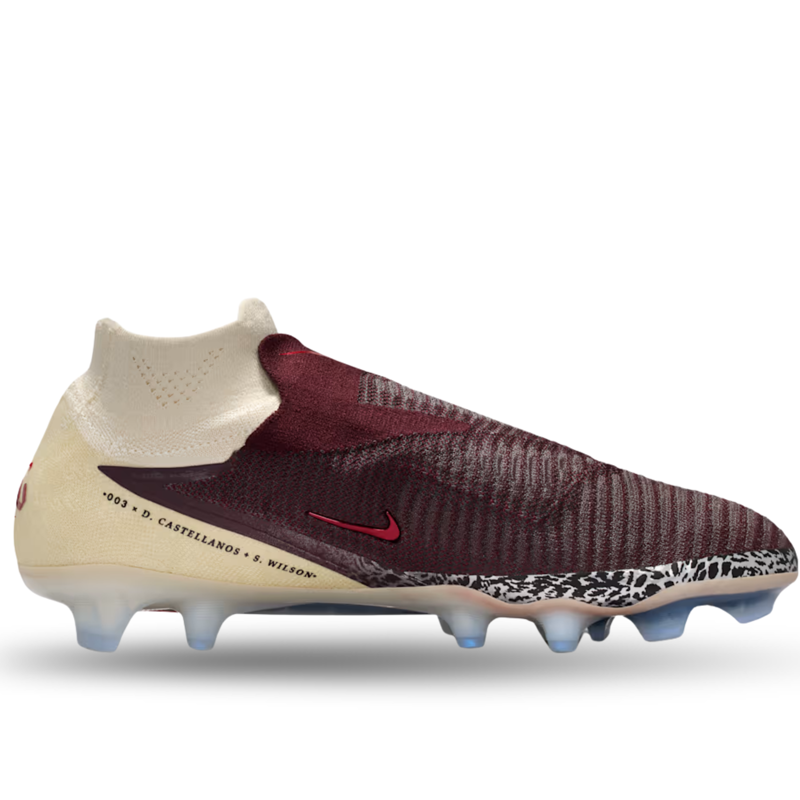 Nike Phantom 6 High Elite NU3 FG Soccer Cleats (Burgundy Crush/University Red)