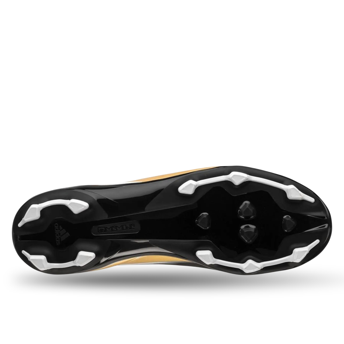 adidas Gamemode Firm Ground Soccer Cleats (Cloud White/Gold Metallic)