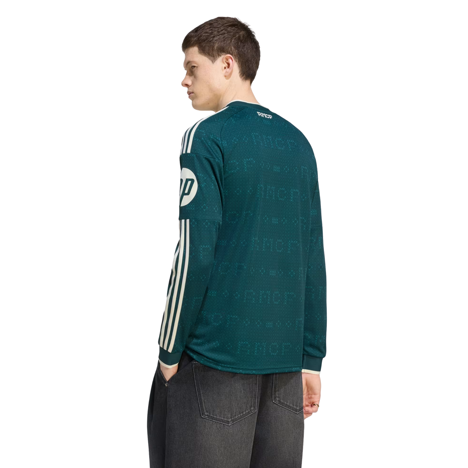 adidas Mens Real Madrid Long Sleeve Away Jersey 26/27 (Green)