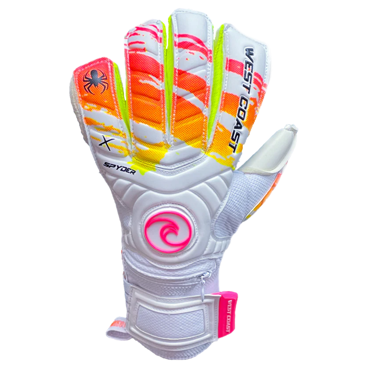 West Coast Spyder X Sunset Goalkeeper Gloves (White/Pink)