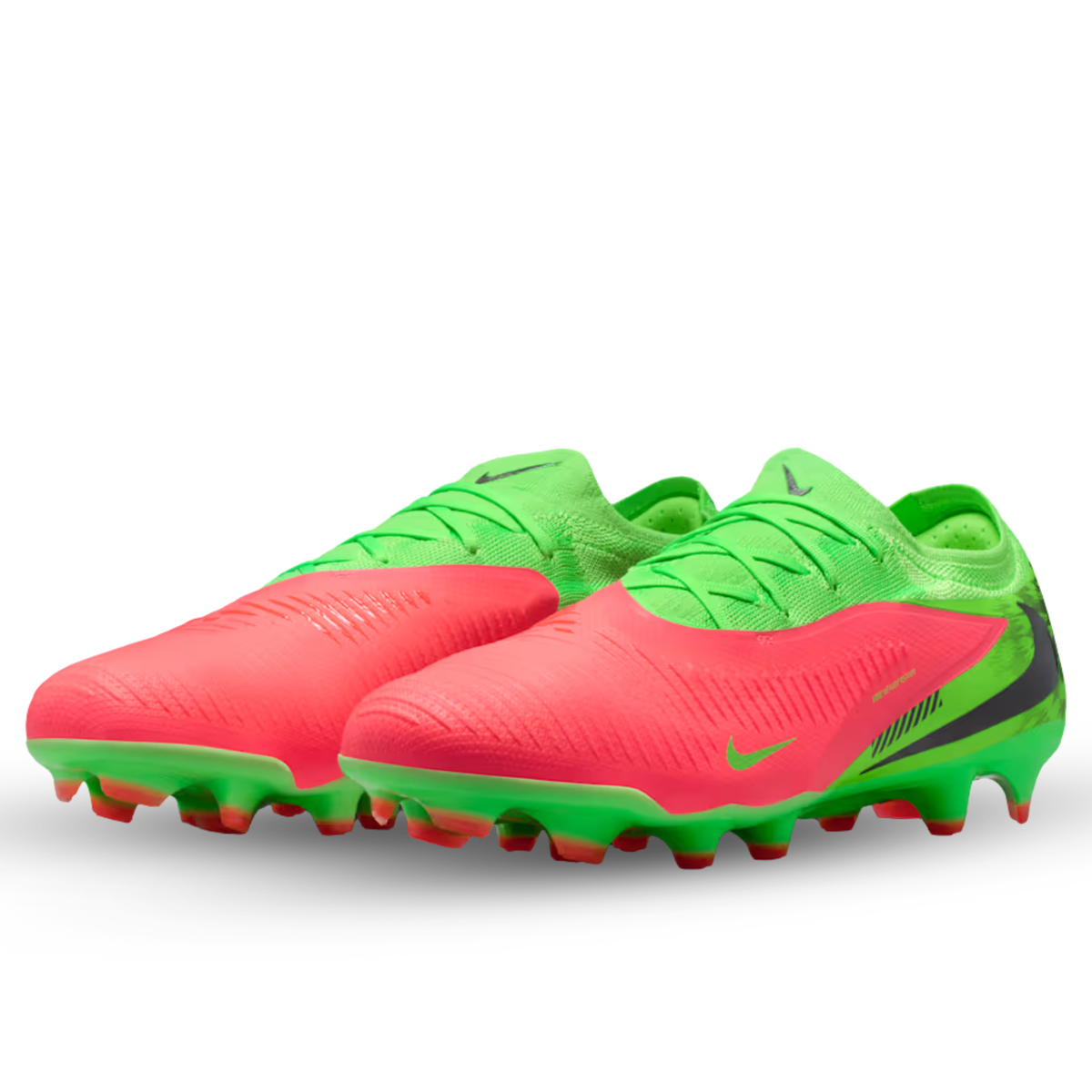 Nike Phantom 6 Low Pro EH Firm Ground Soccer Cleats (Hot Punch/Black-Green Strike)