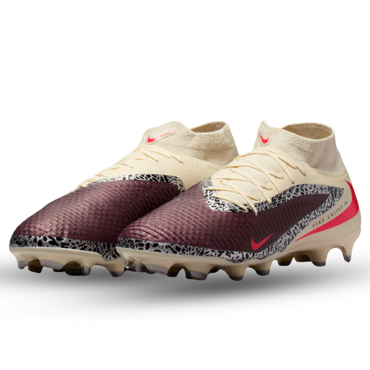 Nike Phantom 6 High Academy NU3 Firm Ground Soccer Cleats (Burgundy Crush/University Red)