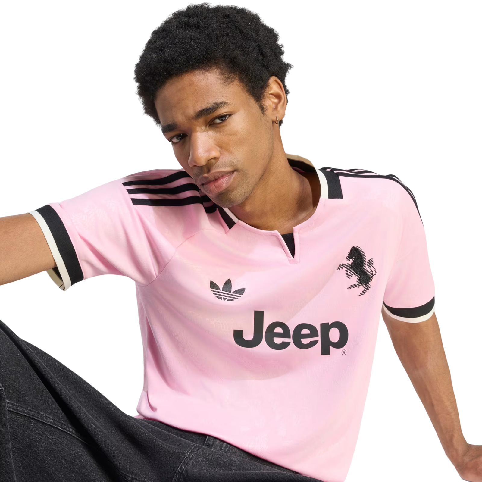adidas Mens Juventus Away Jersey 26/27 (Pink/Black)