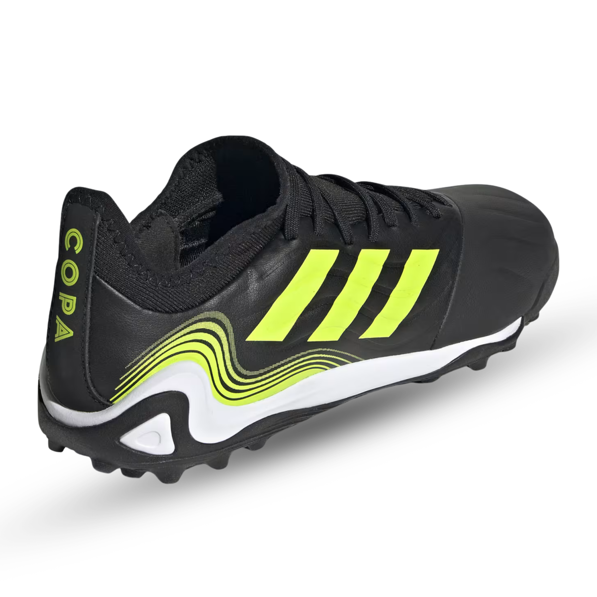 adidas Copa Sesne.3 LL Turf Soccer Cleats (Core Black/Team Solar Yellow)