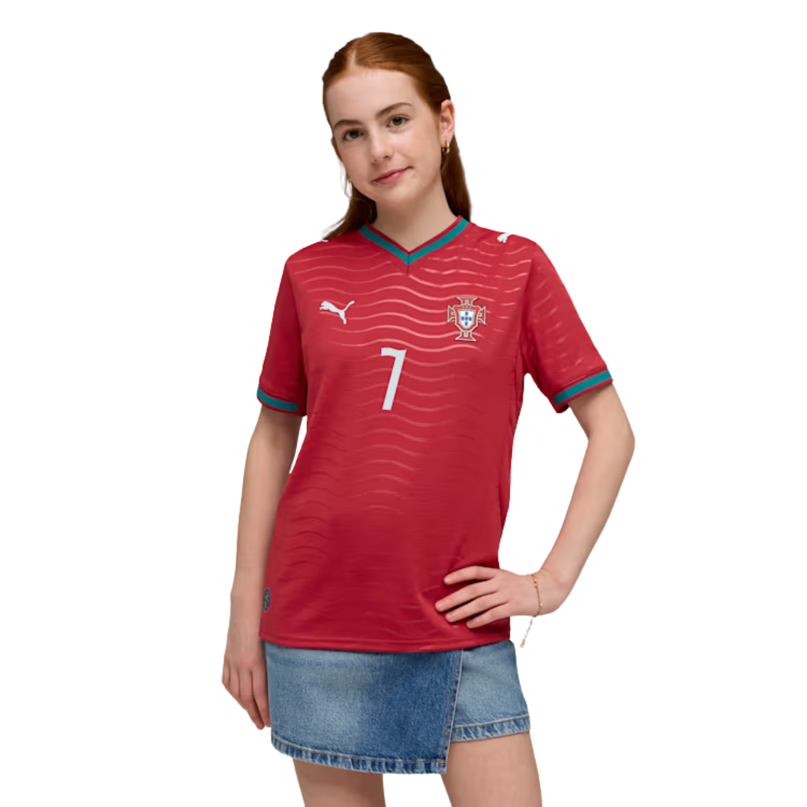 Puma Youth Portugal Cristiano Ronaldo Home Jersey 2026 (Red/Green)*