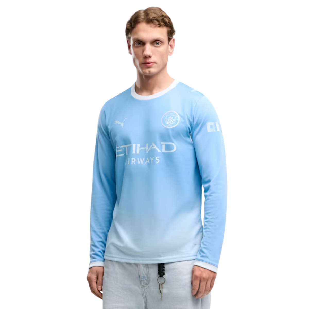Puma Mens Manchester City Long Sleeve Home Jersey 26/27 (Team Light Blue/Icey Blue)