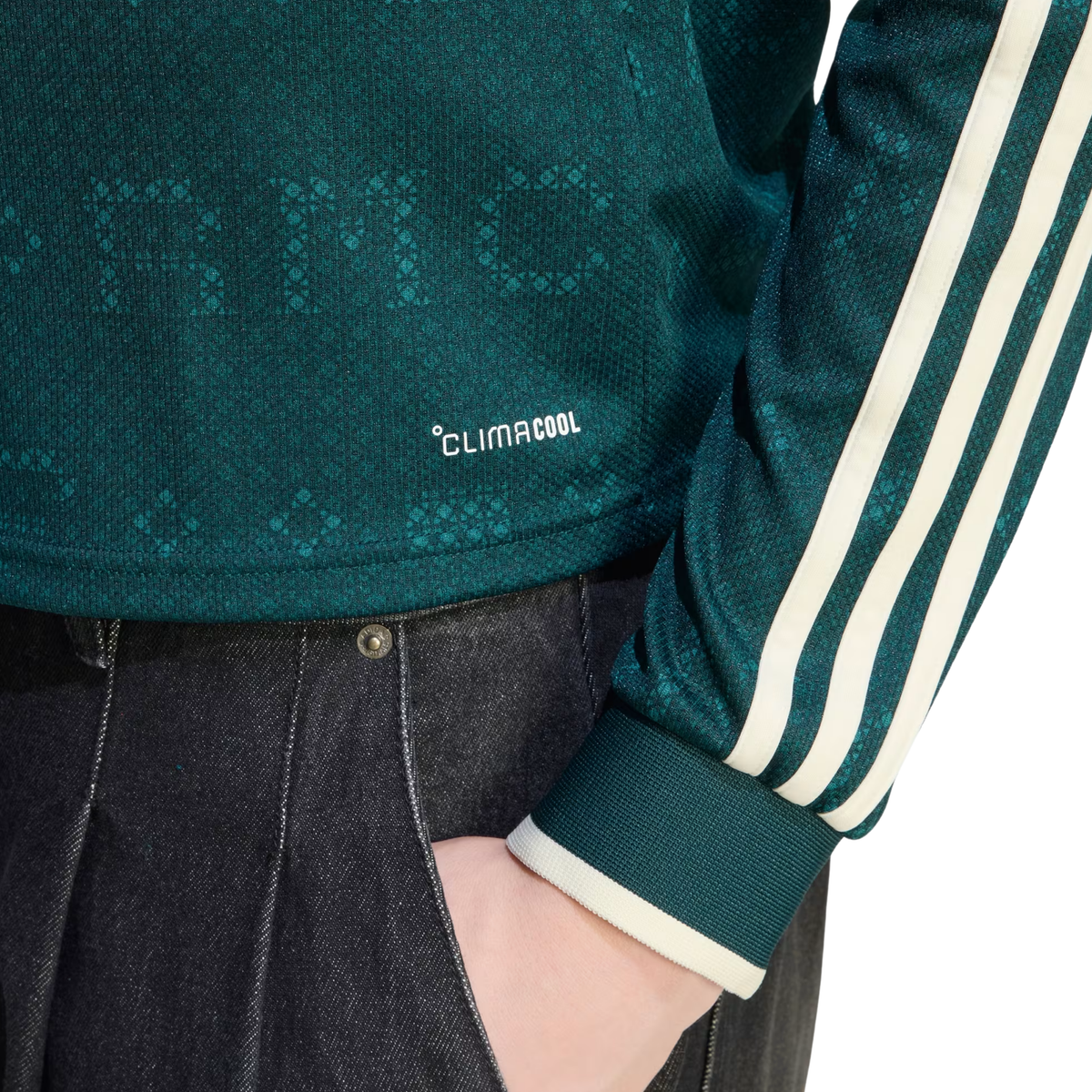 adidas Mens Real Madrid Long Sleeve Away Jersey 26/27 (Green)