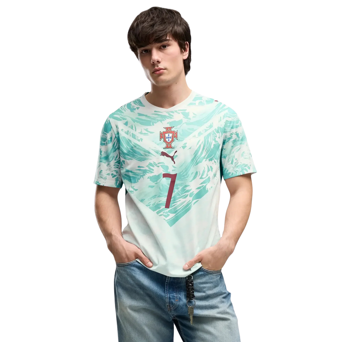 Puma Portugal Cristiano Ronaldo Away Jersey 2026 (Green Lagoon/White)*