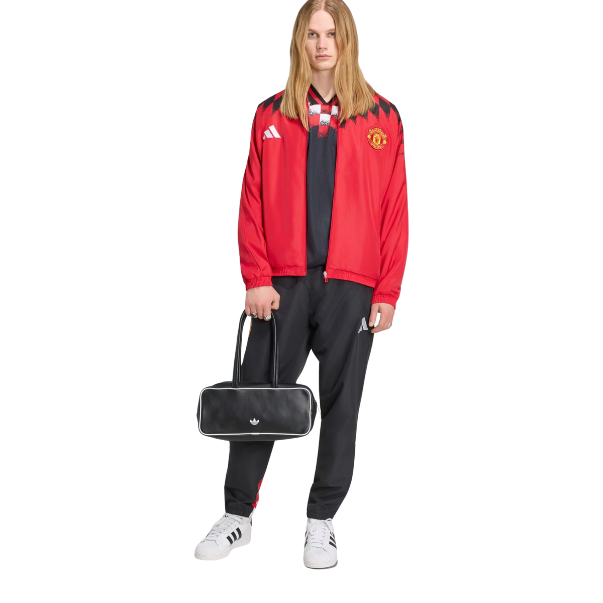 adidas Mens Manchester United Stadium Track Top 26/27 (Red/Black)