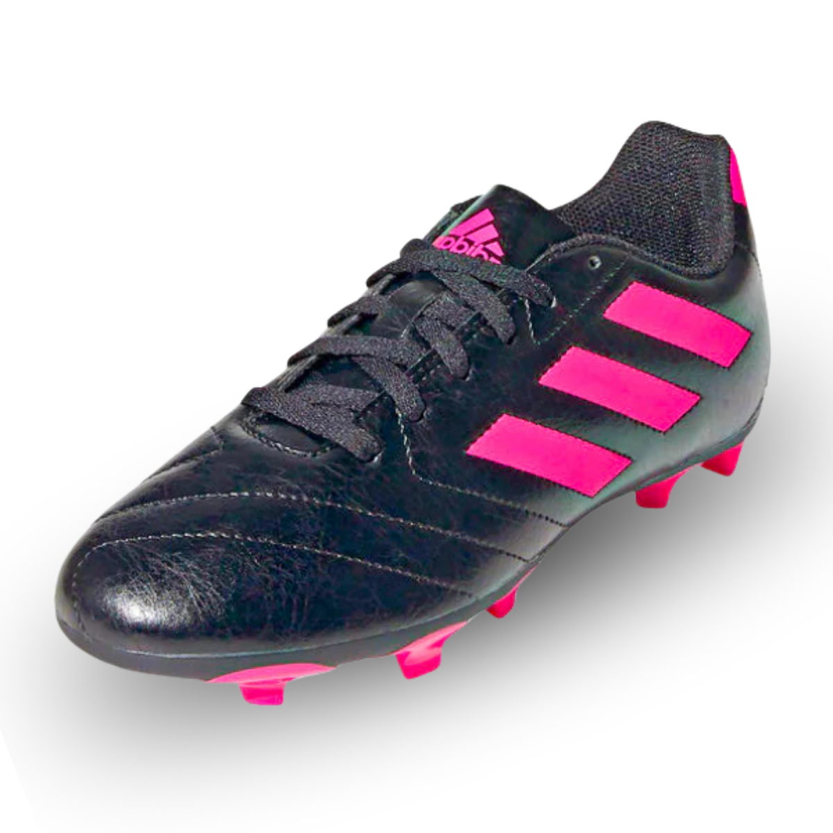 adidas Jr. Goletto FG Soccer Cleats (Black/Shock Pink)